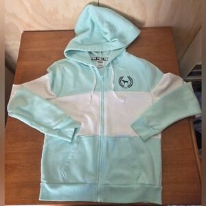 Victoria's Secret PINK Mint Colorblock Full Zip Hoodie Women's Small